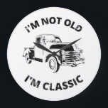 Relógio Grande I'm Not Old I'm Classic<br><div class="desc">Fun I'm Not Old I'm Classic design for classic car enthusiasts!</div>