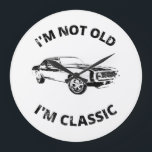 Relógio Grande I'm Not Old I'm Classic<br><div class="desc">Fun I'm Not Old I'm Classic design for classic car enthusiasts!</div>