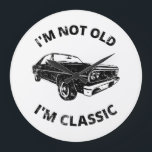 Relógio Grande     I'm Not Old I'm Classic<br><div class="desc">Fun I'm Not Old I'm Classic design for classic car enthusiasts!</div>