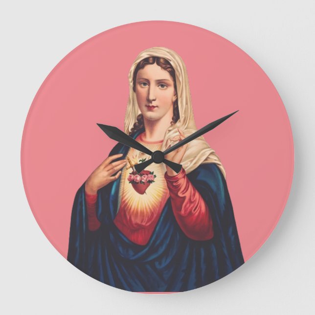 Relógio Grande Imaculado Coração da Virgem Maria (Frente)