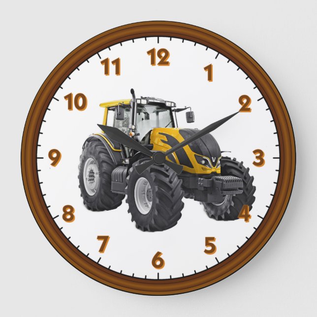 Relógio Grande Imagem do trator para Rond-Wall Clock (Frente)
