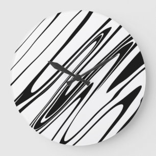 Relógio Grande Impressão Abstrato Zebra