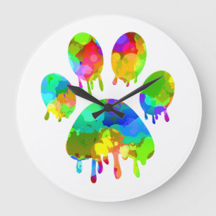 Relógio Grande Impressão de Paw