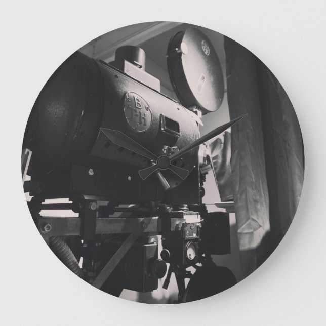 Relógio Grande Impressão Fotográfica de Câmera de Filme Antiga (Frente)