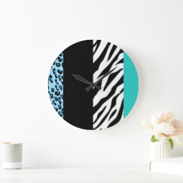 Relógio Grande Impressão Leopardo, Impressão Zebra, Impressão Ani