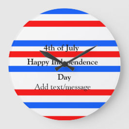 Relógio Grande Independência do azul vermelho Dia 4 de julho