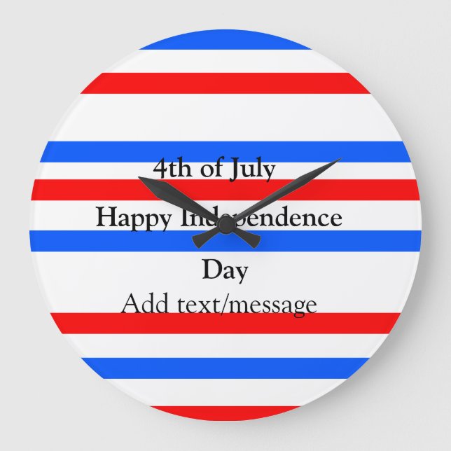 Relógio Grande Independência do azul vermelho Dia 4 de julho (Frente)