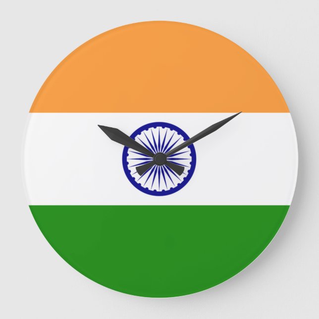 Relógio Grande India flag  (Frente)