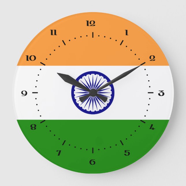 Relógio Grande Indian flag clocks (Frente)