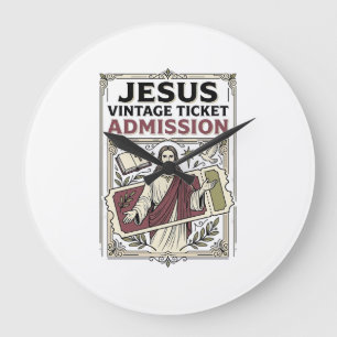 Relógio Grande Ingresso Jesus Vintage Admissão Jesus Vintage Tick