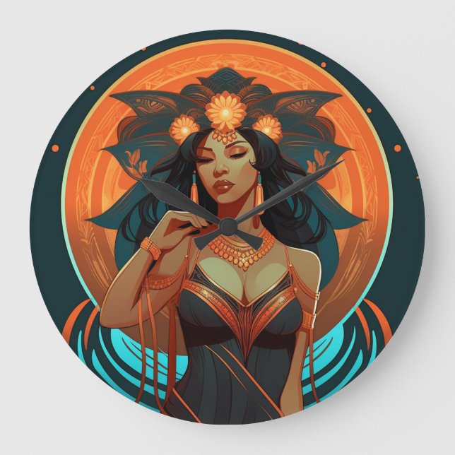 RELÓGIO GRANDE INSPIRAÇÃO NATIVA #2 (Frente)