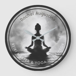 Relógio Grande Instrutor de Meditação de Yoga Lotus Pose Pintura