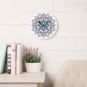 Relógio Grande Intrate Pastel Floral Mandala