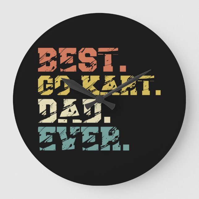 Relógio Grande Ir ao Kart Racing Melhor Pai Nunca (Frente)