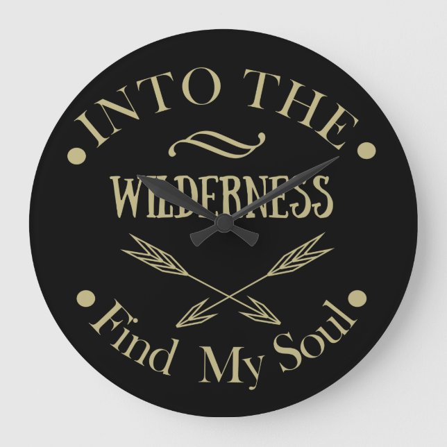 Relógio Grande Ir até a natureza encontra minha alma (Frente)