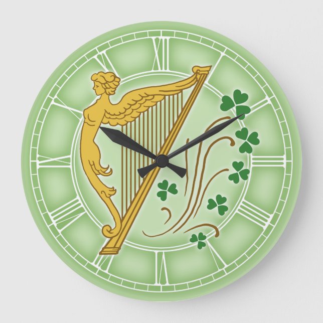 Relógio Grande Irlanda Harp (Frente)