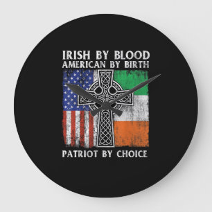Relógio Grande Irlandês Por Blood American Por Nascimento Patriot