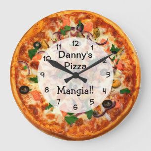 Relógio Grande Italian Pizza Business Wall Clocks