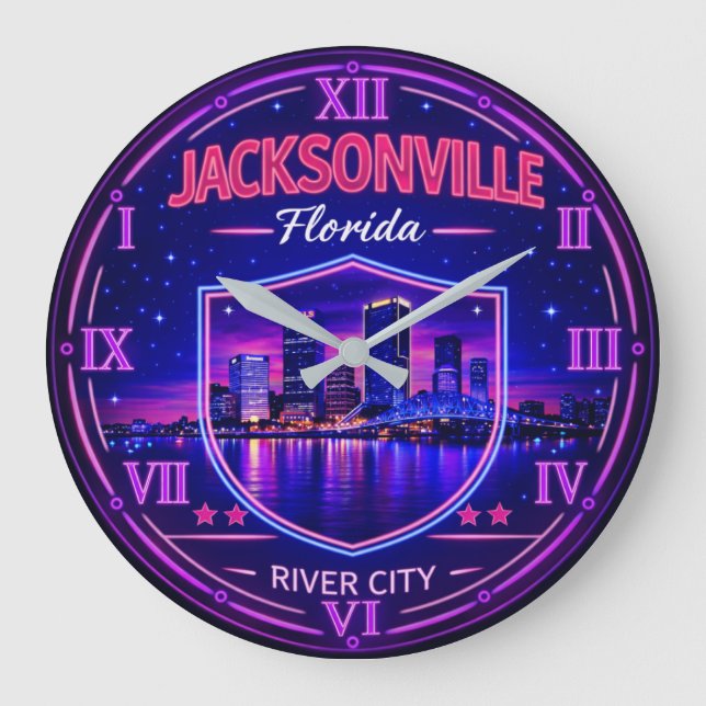 Relógio Grande Jacksonville Florida Riverfront  (Frente)
