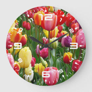 Relógio Grande Jardim de Flores de Tulipa-52126