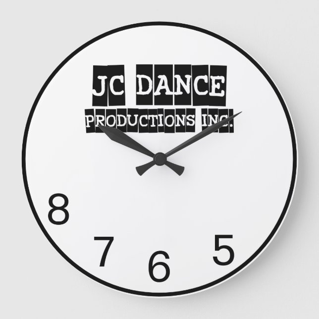 Relógio Grande JC Dance Productions, Inc. Clock (Frente)