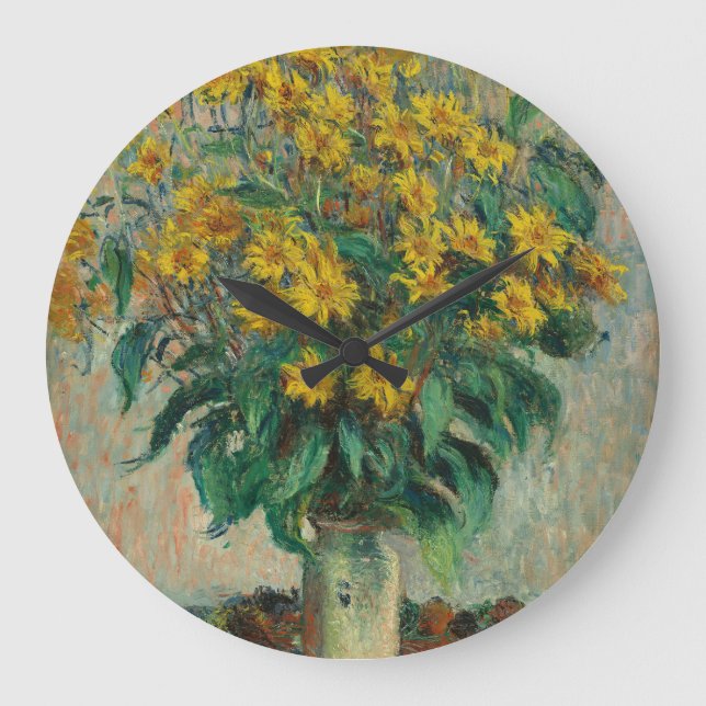 Relógio Grande Jerusalém - Flores do Artichoke - Claude Monet (Frente)
