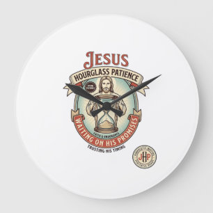 Relógio Grande Jesus Ampulheta Paciência Jesus Ampulheta Paciênci