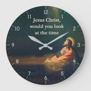 Relógio Grande Jesus Cristo você olharia para o Humor do Tempo
