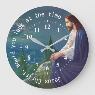Relógio Grande Jesus Cristo você olharia para o Time Engraçado