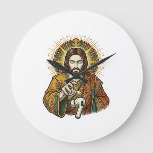 Relógio Grande Jesus Derrubou Fone de Ouvido Sem Fio Debaixo da M