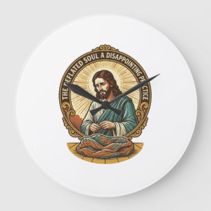 Relógio Grande Jesus Desinflou completamente Bola de Yoga Chata H
