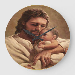 Relógio Grande Jesus e criança