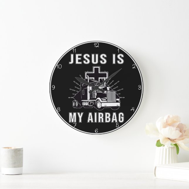 Relógio Grande Jesus é o meu airbag (Lar)