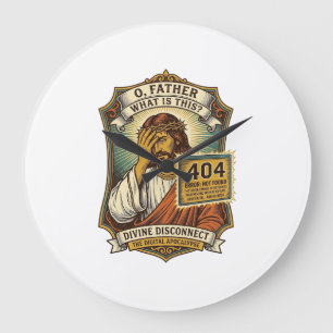 Relógio Grande Jesus engraçado erro 404 Humor desenvolvedor web p