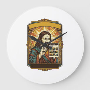 Relógio Grande Jesus Escadas Embaçadas Teste Captcha Segurança Te