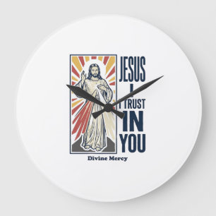 Relógio Grande Jesus Eu Confio Em Você Camisa Projeto Divina Mise