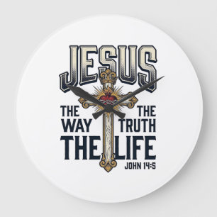 Relógio Grande Jesus O Caminho A Verdade A Vida Camisa Cristã