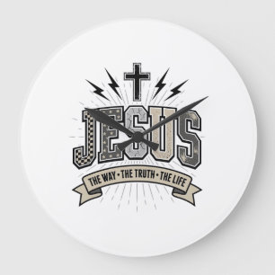 Relógio Grande Jesus O Caminho A Verdade A Vida Vintage Cristão