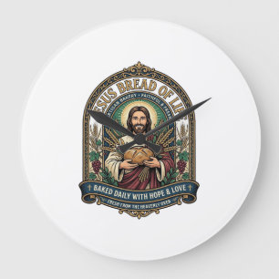 Relógio Grande Jesus Pão Da Vida Jesus Pão Vida Padaria Cristo