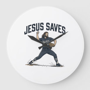 Relógio Grande Jesus Salva Camisa de Gravura Vintage de Arremessa