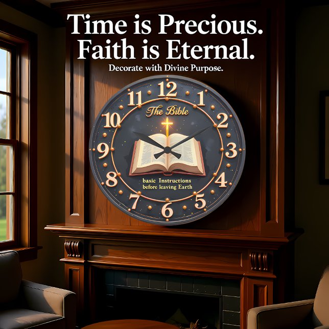 Relógio Grande Jesus The Bible Instructions (Criador carregado)