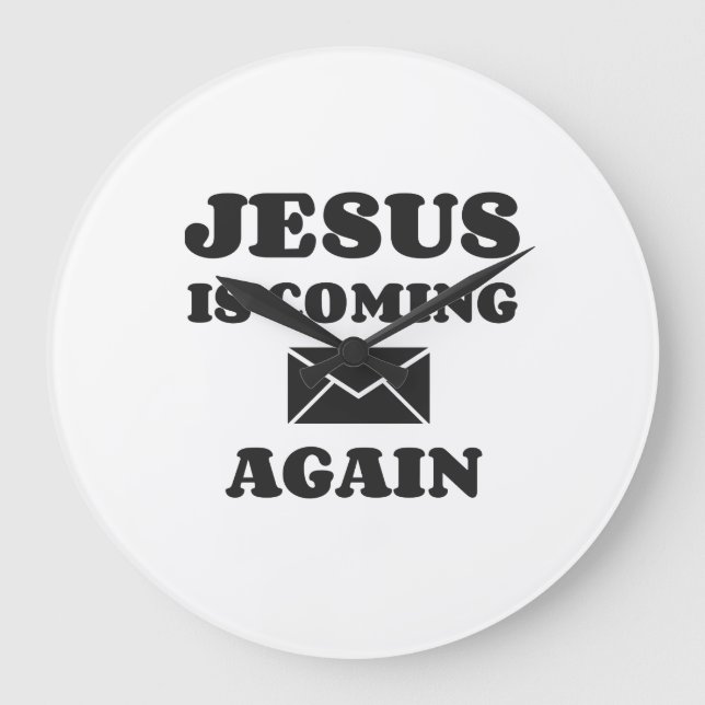 RELÓGIO GRANDE JESUS VEM DE NOVO (Frente)