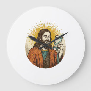 Relógio Grande Jesus Vídeo Acidental Em Vez De Câmera De Foto Fal