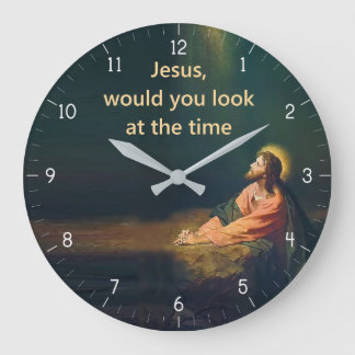 Relógio Grande Jesus, você olharia para o Time Engraçado