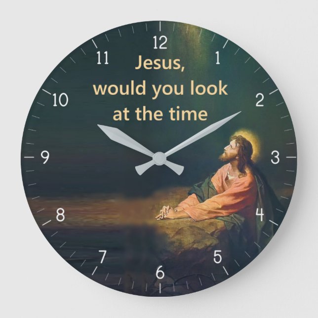Relógio Grande Jesus, você olharia para o Time Engraçado (Frente)
