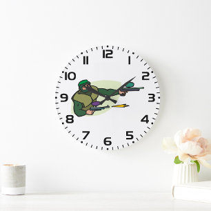 Relógio Grande Jogador de Paintball com Esportes de Ação com Marc