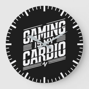 Relógio Grande Jogos é meu Cardio - Engraçado Humor de Jogador