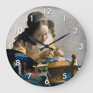 Relógio Grande Johannes Vermeer - O Lacemaker
