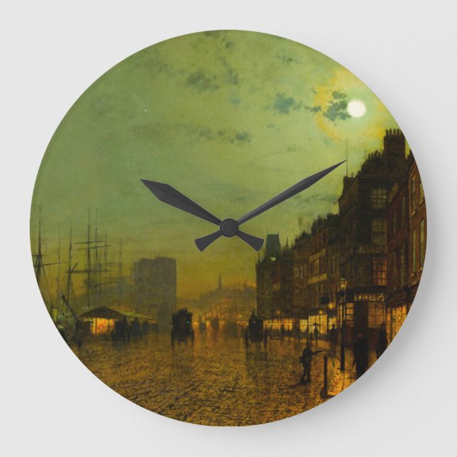 Relógio Grande John Atkinson Grimshaw Glasgow Docks (Frente)