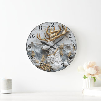 Relógio Grande Jolly Reindeer de Natal